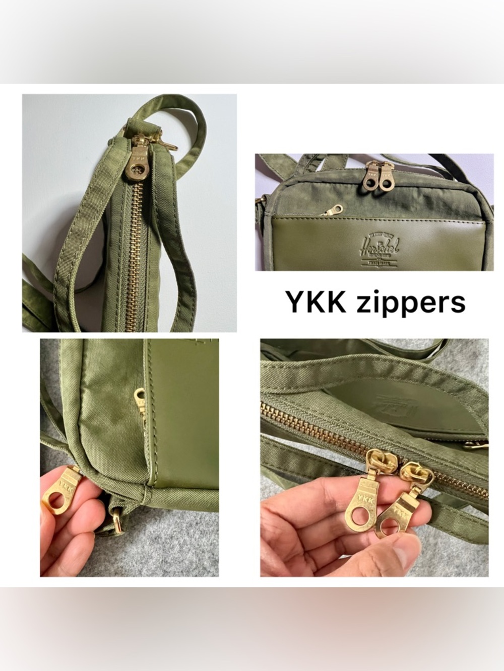 Herschel Supply Co mini Orion green adjustable crossbody bag EUC - Picture 5 of 17